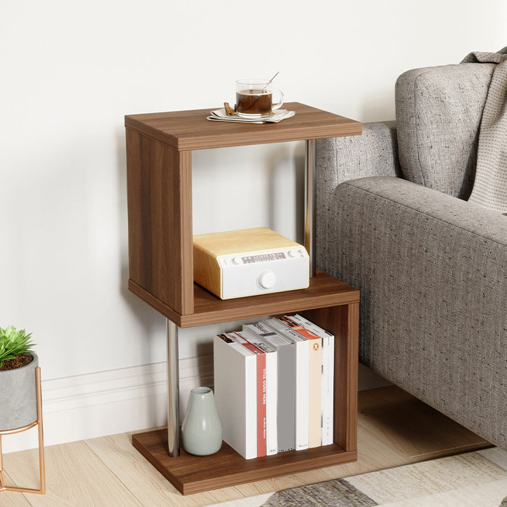 Open Back Modern Style Bookshelf Wood Bookshelf for Home Office