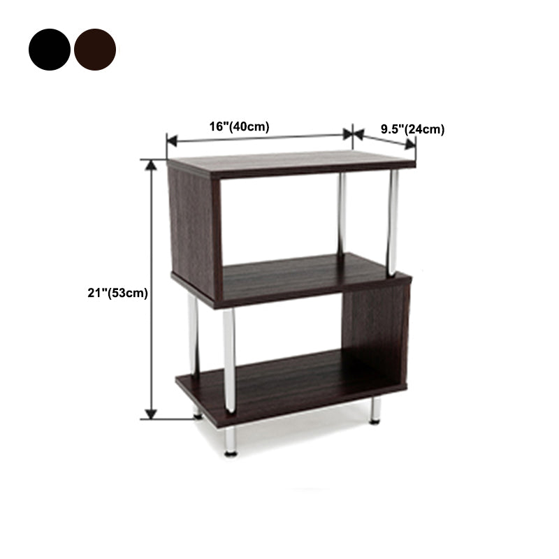 Open Back Modern Style Bookshelf Wood Bookshelf for Home Office