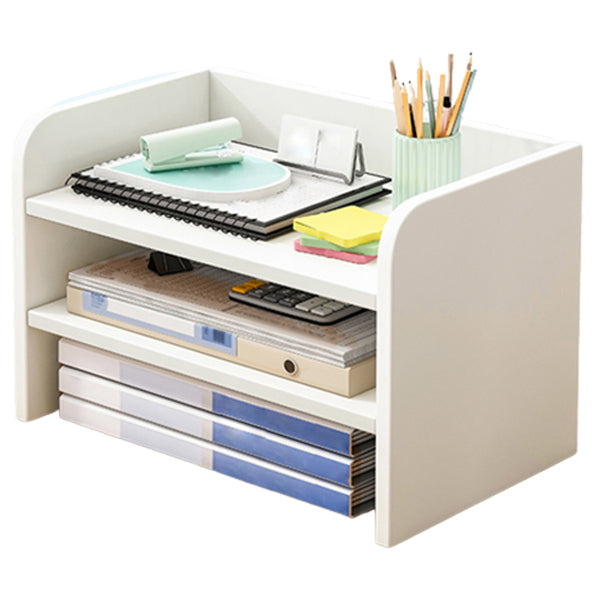 Contemporary Bookcase Closed Back Shelf Bookcase for Study Room 13.4"L x 9.4"W x 10.2"H White Drawer Not Included Clearhalo 'Bookcases' 'furn' 'furn_bookcases' 'Furniture' 'Office Furniture' 5276246