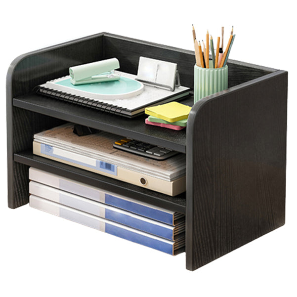 Contemporary Bookcase Closed Back Shelf Bookcase for Study Room 13.4"L x 9.4"W x 10.2"H Black Drawer Not Included Clearhalo 'Bookcases' 'furn' 'furn_bookcases' 'Furniture' 'Office Furniture' 5276249