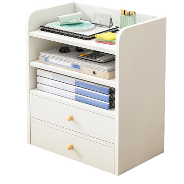 Contemporary Bookcase Closed Back Shelf Bookcase for Study Room 13.4"L x 9.4"W x 18.1"H White 2 Clearhalo 'Bookcases' 'furn' 'furn_bookcases' 'Furniture' 'Office Furniture' 5276252