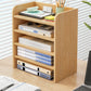 Contemporary Bookcase Closed Back Shelf Bookcase for Study Room 13.4"L x 9.4"W x 18.1"H Natural Drawer Not Included Clearhalo 'Bookcases' 'furn' 'furn_bookcases' 'Furniture' 'Office Furniture' 5276268