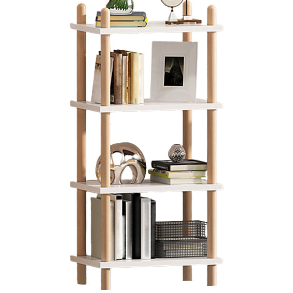 Modern Style Bookshelf Open Back Artificial Wood Bookcase for Office 13.8"L x 9.8"W x 37.4"H White Clearhalo 'Bookcases' 'furn' 'furn_bookcases' 'Furniture' 'Office Furniture' 5276303