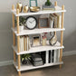 Modern Style Bookshelf Open Back Artificial Wood Bookcase for Office 19.7"L x 9.8"W x 37.4"H White Clearhalo 'Bookcases' 'furn' 'furn_bookcases' 'Furniture' 'Office Furniture' 5276308