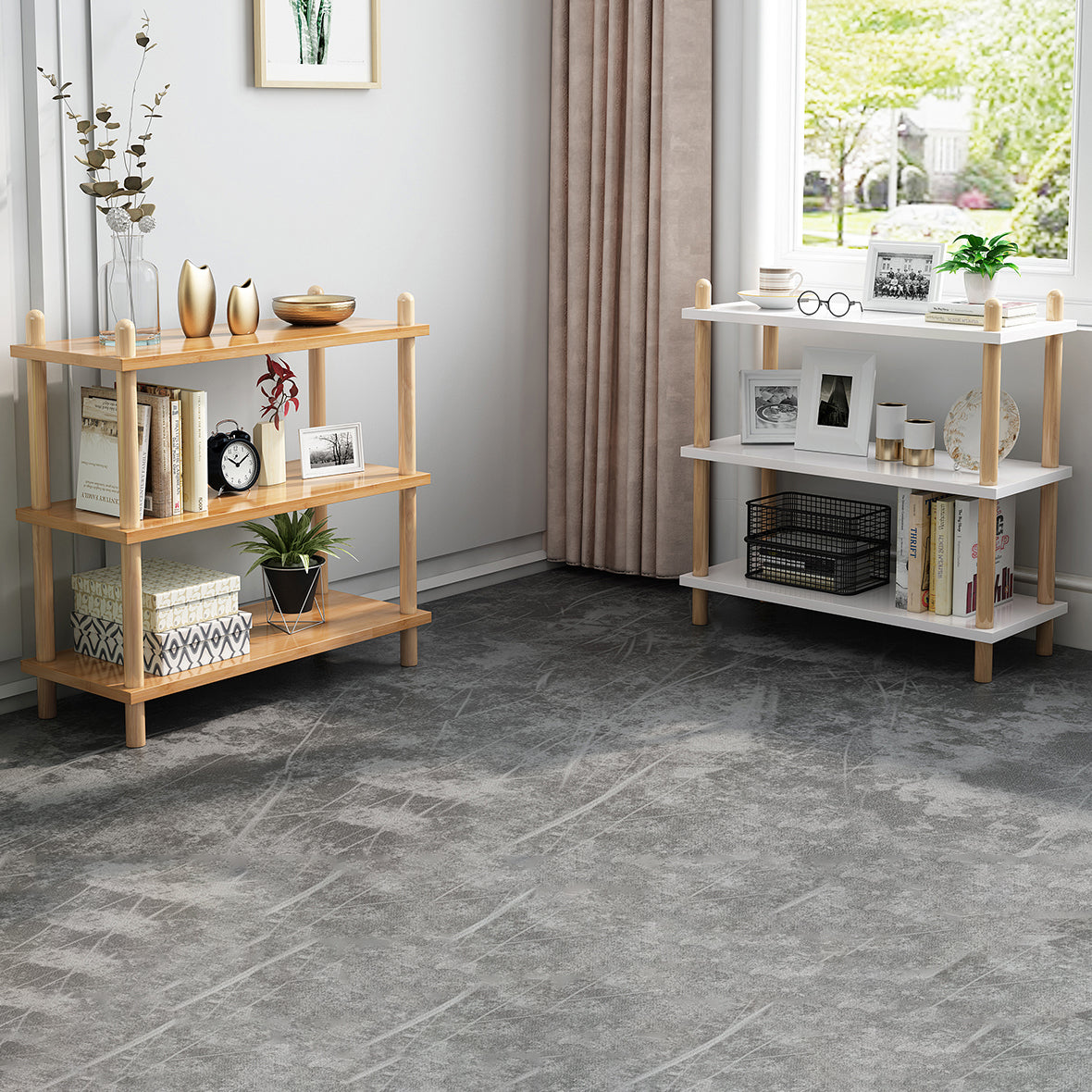 Modern Style Bookshelf Open Back Artificial Wood Bookcase for Office Clearhalo 'Bookcases' 'furn' 'furn_bookcases' 'Furniture' 'Office Furniture' 5276319