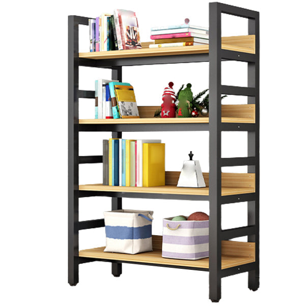 Modern Style Bookshelf Black Frame and Wood Bookcase for Office Clearhalo 'Bookcases' 'furn' 'furn_bookcases' 'Furniture' 'Office Furniture' 5276332