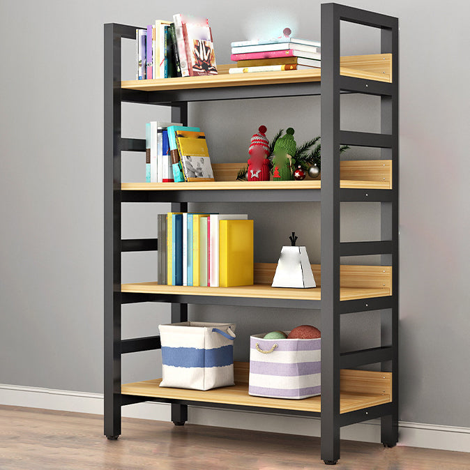 Modern Style Bookshelf Black Frame and Wood Bookcase for Office Clearhalo 'Bookcases' 'furn' 'furn_bookcases' 'Furniture' 'Office Furniture' 5276333