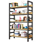 Modern Style Bookshelf Black Frame and Wood Bookcase for Office Clearhalo 'Bookcases' 'furn' 'furn_bookcases' 'Furniture' 'Office Furniture' 5276334
