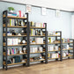 Modern Style Bookshelf Black Frame and Wood Bookcase for Office Clearhalo 'Bookcases' 'furn' 'furn_bookcases' 'Furniture' 'Office Furniture' 5276343