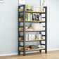 Modern Style Bookshelf Black Frame and Wood Bookcase for Office Clearhalo 'Bookcases' 'furn' 'furn_bookcases' 'Furniture' 'Office Furniture' 5276347