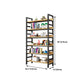 Modern Style Bookshelf Black Frame and Wood Bookcase for Office Clearhalo 'Bookcases' 'furn' 'furn_bookcases' 'Furniture' 'Office Furniture' 5276359