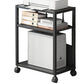 Contemporary Style Bookshelf Casters Bookcase for Study Room and Office