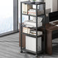 Contemporary Style Bookshelf Casters Bookcase for Study Room and Office