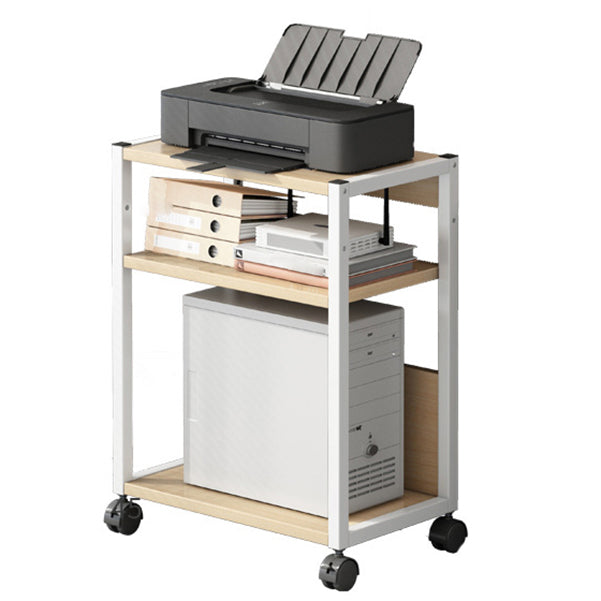 Contemporary Style Bookshelf Casters Bookcase for Study Room and Office