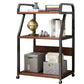 Contemporary Style Bookshelf Casters Bookcase for Study Room and Office
