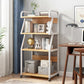Contemporary Style Bookshelf Casters Bookcase for Study Room and Office