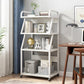 Contemporary Style Bookshelf Casters Bookcase for Study Room and Office