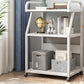 Contemporary Style Bookshelf Casters Bookcase for Study Room and Office