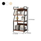 Contemporary Style Bookshelf Casters Bookcase for Study Room and Office