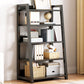 Modern Style Bookshelf Metal Frame and Wood Shelf Bookcase for Office