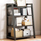 Modern Style Bookshelf Metal Frame and Wood Shelf Bookcase for Office