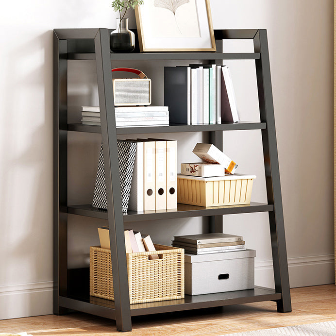 Modern Style Bookshelf Metal Frame and Wood Shelf Bookcase for Office