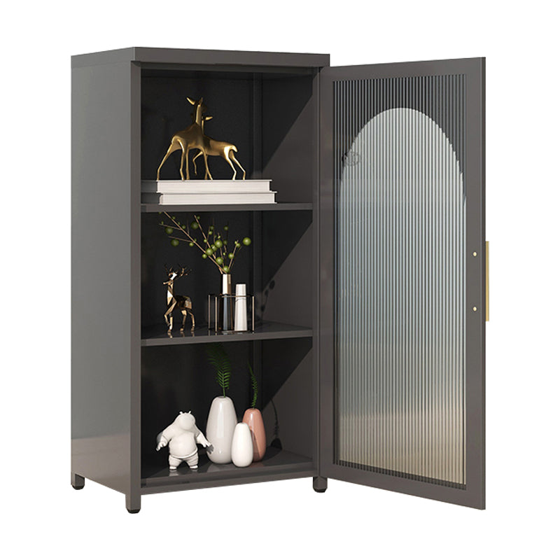 39.96"H Bookshelf Scandinavian Bookcase for Home Office with Door Matte Black Clearhalo 'Bookcases' 'furn' 'furn_bookcases' 'Furniture' 'Office Furniture' 5276487