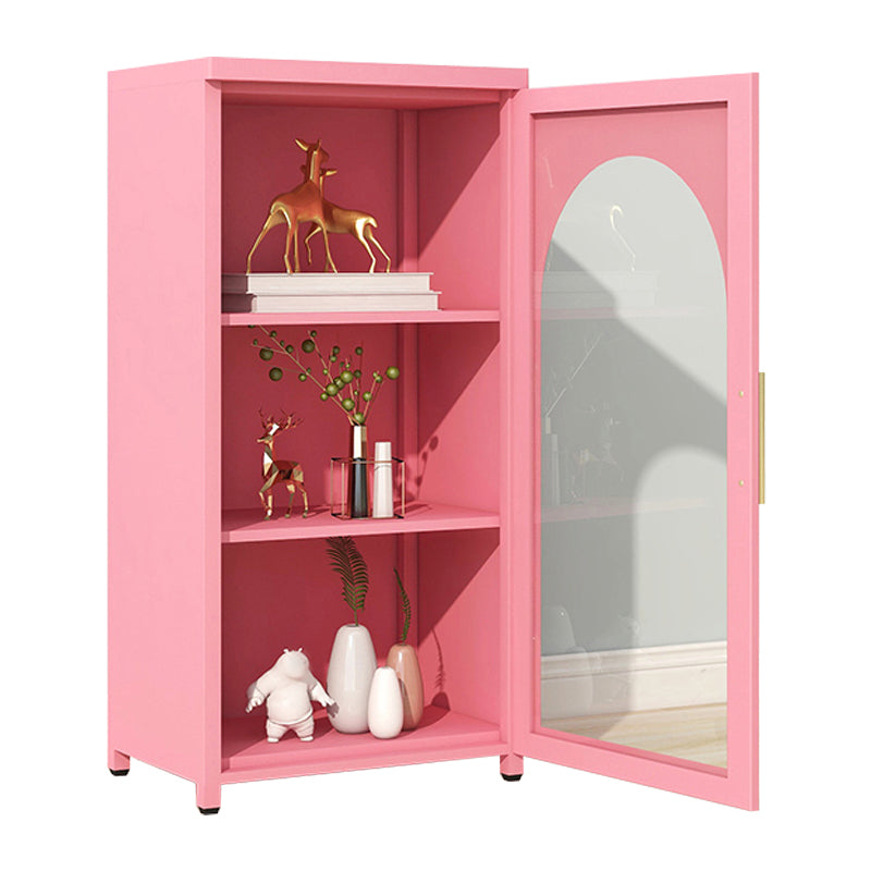 39.96"H Bookshelf Scandinavian Bookcase for Home Office with Door Pink Clearhalo 'Bookcases' 'furn' 'furn_bookcases' 'Furniture' 'Office Furniture' 5276492