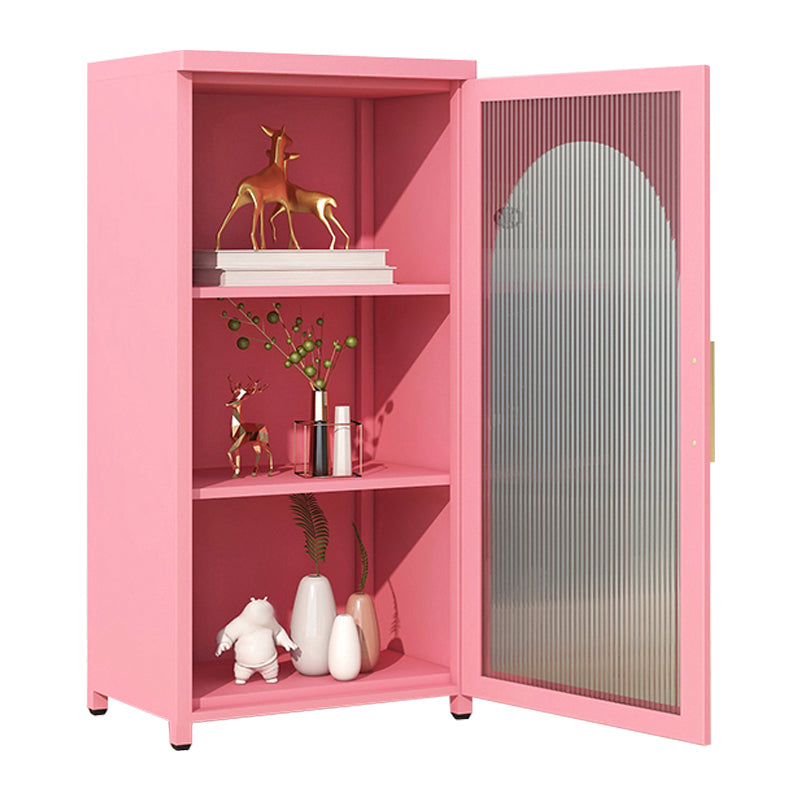 39.96"H Bookshelf Scandinavian Bookcase for Home Office with Door Rose Pink Clearhalo 'Bookcases' 'furn' 'furn_bookcases' 'Furniture' 'Office Furniture' 5276494