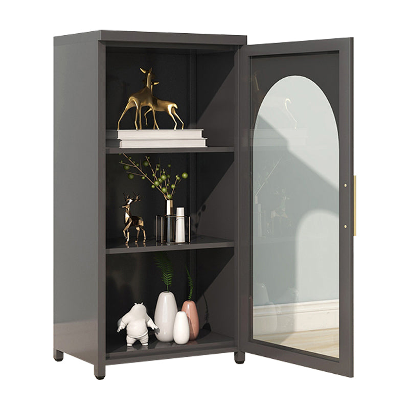 39.96"H Bookshelf Scandinavian Bookcase for Home Office with Door Black Clearhalo 'Bookcases' 'furn' 'furn_bookcases' 'Furniture' 'Office Furniture' 5276495