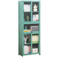Vertical Bookcase with Doors Bamboo Book Shelf for Home Office