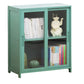 Vertical Bookcase with Doors Bamboo Book Shelf for Home Office