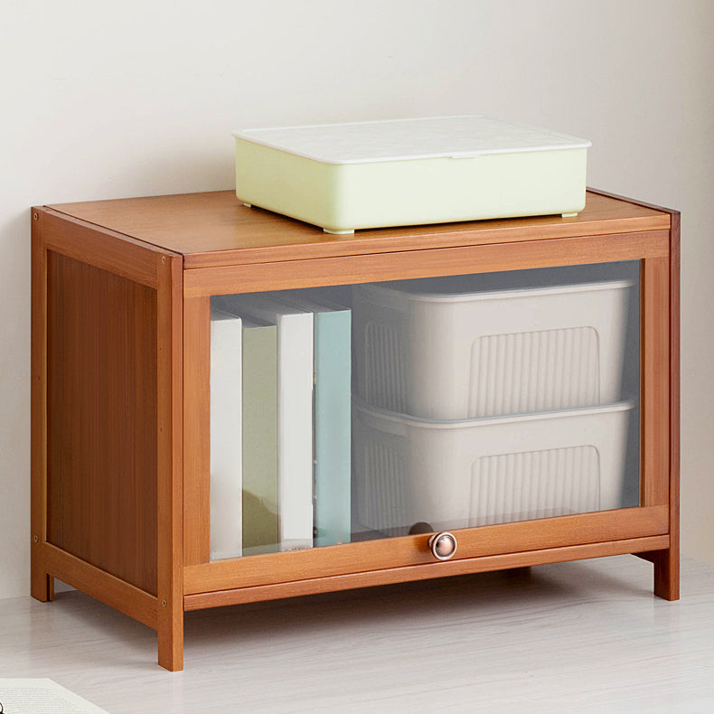 Étagère de livre standard avec portes étagère brune pour salle d'étude