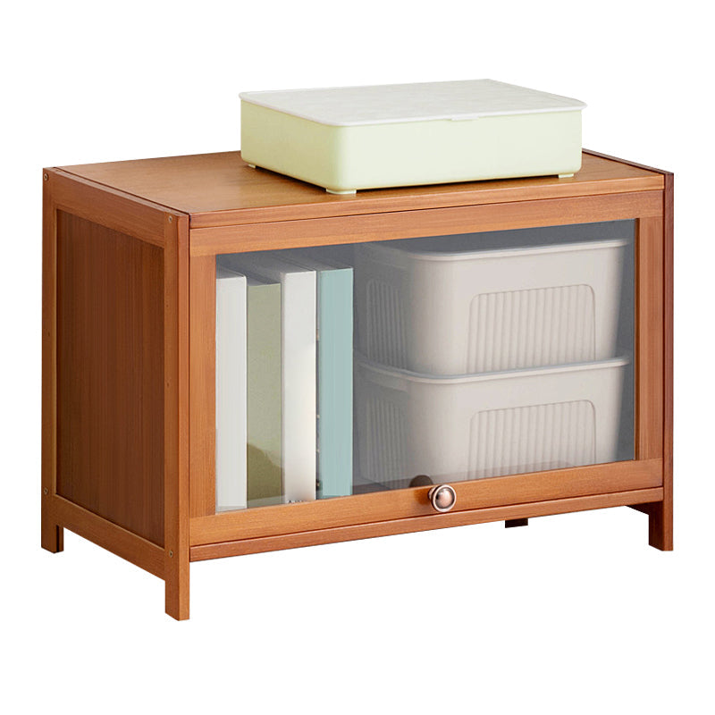 Étagère de livre standard avec portes étagère brune pour salle d'étude