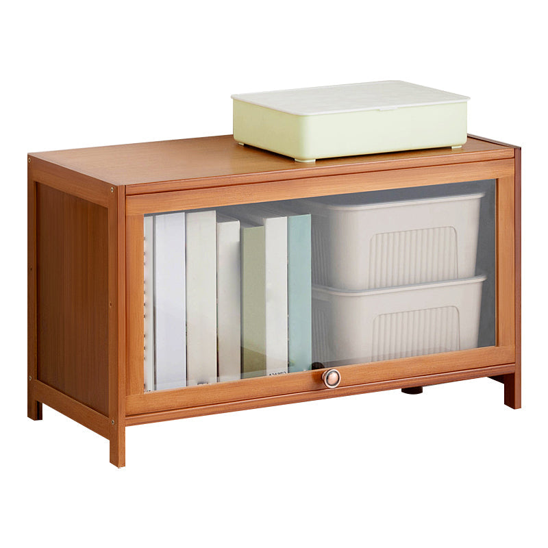 Étagère de livre standard avec portes étagère brune pour salle d'étude