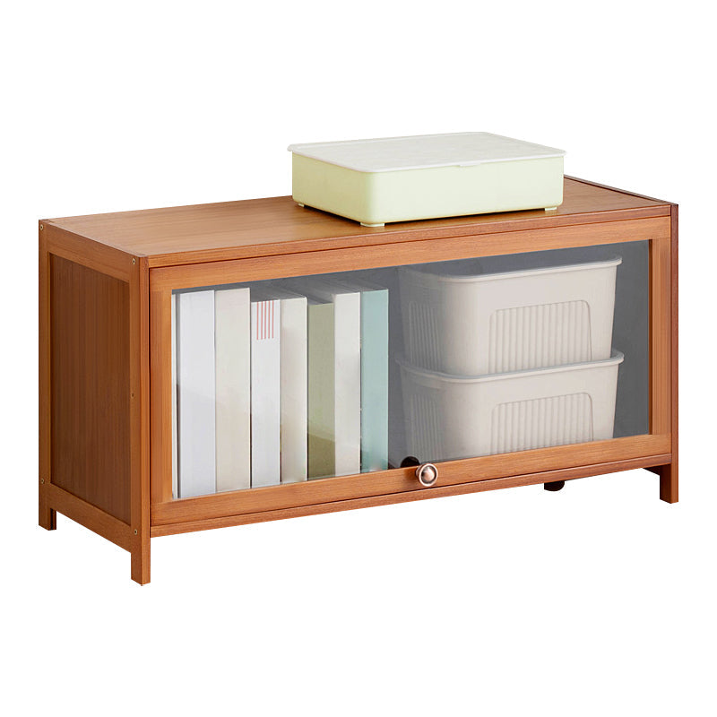 Étagère de livre standard avec portes étagère brune pour salle d'étude