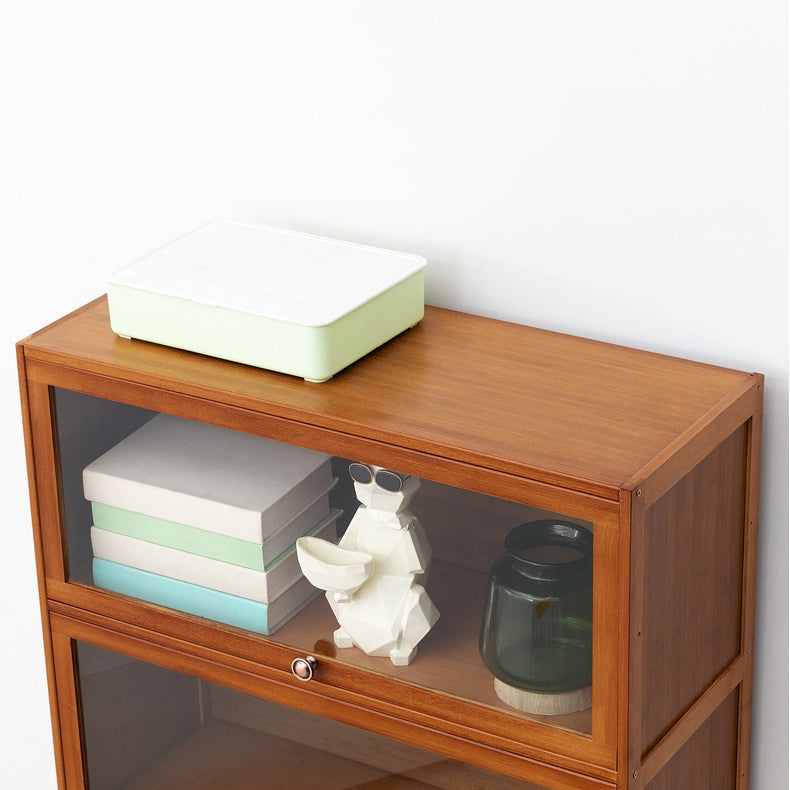 Étagère de livre standard avec portes étagère brune pour salle d'étude