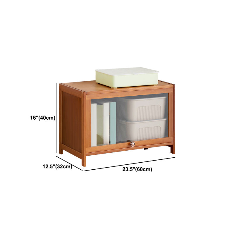 Étagère de livre standard avec portes étagère brune pour salle d'étude