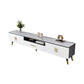 Gorgeous TV Stand Console With Record Storage , Glass and Wood TV Stand in Grey / White Grey Clearhalo 'furn' 'furn_tv_stands_entertainment_centers' 'Furniture' 'Living Room Furniture' 'TV Stands & Entertainment Centers' 'TV Stands & Media Storage Furniture' 'tv_stands_entertainment_centers' 5276647