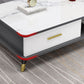 Gorgeous TV Stand Console With Record Storage , Glass and Wood TV Stand in Grey / White Clearhalo 'furn' 'furn_tv_stands_entertainment_centers' 'Furniture' 'Living Room Furniture' 'TV Stands & Entertainment Centers' 'TV Stands & Media Storage Furniture' 'tv_stands_entertainment_centers' 5276656