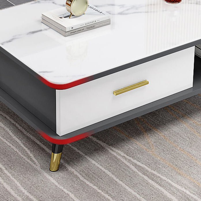 Gorgeous TV Stand Console With Record Storage , Glass and Wood TV Stand in Grey / White Clearhalo 'furn' 'furn_tv_stands_entertainment_centers' 'Furniture' 'Living Room Furniture' 'TV Stands & Entertainment Centers' 'TV Stands & Media Storage Furniture' 'tv_stands_entertainment_centers' 5276656