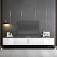 16 - Inch H Scandinavian TV Stand Console , Wood / Stone TV Stand With Storage