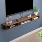 Scandinavian Engineered Wood Media Console Matte Finish TV Media Stand with Shelves Brown Clearhalo 'furn' 'furn_tv_stands_entertainment_centers' 'Furniture' 'Living Room Furniture' 'TV Stands & Entertainment Centers' 'TV Stands & Media Storage Furniture' 'tv_stands_entertainment_centers' 5276734