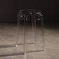 Modern Style Bar-stool Acrylic Round Counter Bar Stool for Kitchen Bar Clear 4 Piece Set Short Stool(18"H) Clearhalo 'Bar Furniture' 'Bar Stools' 'bar_stools' 'furn' 'furn_bar_stools' 'Furniture' 'Kitchen & Dining Furniture' 5276884
