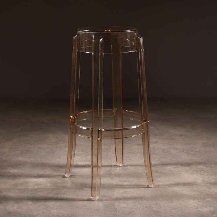 Modern Style Bar-stool Acrylic Round Counter Bar Stool for Kitchen Bar Amber 4 Piece Set Bar Stool(30"H) Clearhalo 'Bar Furniture' 'Bar Stools' 'bar_stools' 'furn' 'furn_bar_stools' 'Furniture' 'Kitchen & Dining Furniture' 5276885