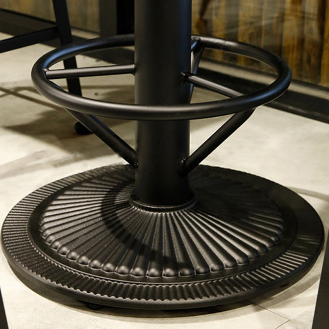 Table à manger industrielle Bistro Accent Table de bar marron avec rangement