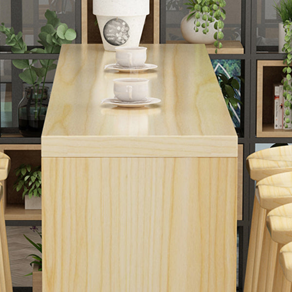 Rectangle Table du comptoir supérieur en bois massif Rectangle Table de bar moderne