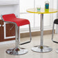 Modern Backrest Liftable Stool Steel Cashier Bar Stool with Leather Cushion and Pedal Clearhalo 'Bar Furniture' 'Bar Stools' 'bar_stools' 'furn' 'furn_bar_stools' 'Furniture' 'Kitchen & Dining Furniture' 5278143