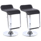 Modern Backrest Liftable Stool Steel Cashier Bar Stool with Leather Cushion and Pedal Black 2 Piece Set Clearhalo 'Bar Furniture' 'Bar Stools' 'bar_stools' 'furn' 'furn_bar_stools' 'Furniture' 'Kitchen & Dining Furniture' 5278146