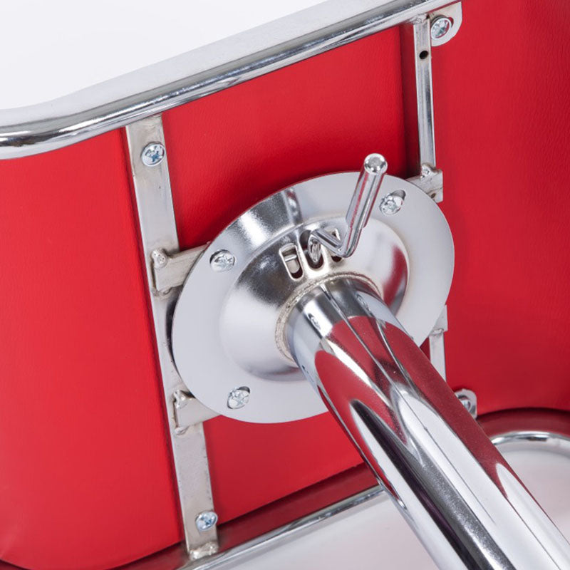 Modern Backrest Liftable Stool Steel Cashier Bar Stool with Leather Cushion and Pedal Clearhalo 'Bar Furniture' 'Bar Stools' 'bar_stools' 'furn' 'furn_bar_stools' 'Furniture' 'Kitchen & Dining Furniture' 5278153